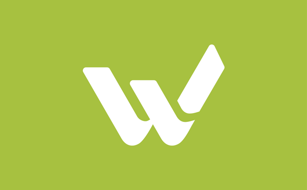 W Letterform on Lime - click for download