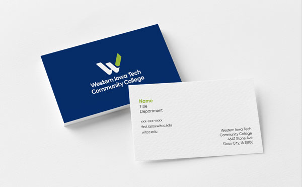 Official Western Iowa Tech business cards