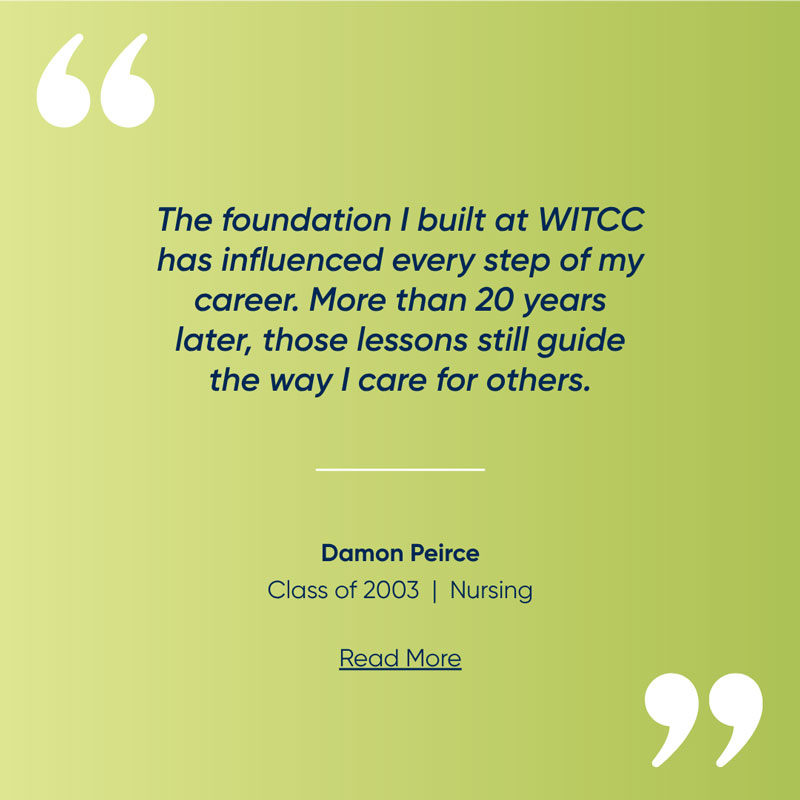 Damon Peirce, Class of 2003, Nursing